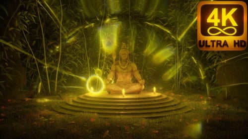 Spiritual Energy Field Solar Plexus Chakra healing Glowing yellow energy Mystic Powerful Aura 3d Vj