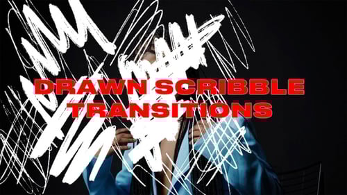 Dynamic Hand-Drawn Scribble Transitions Pack