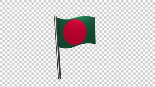 3D Waving Bangladesh Flag Animation