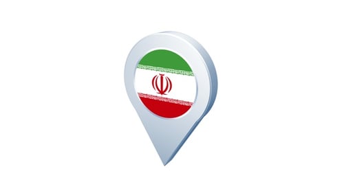 Iran Flag Pin Icon