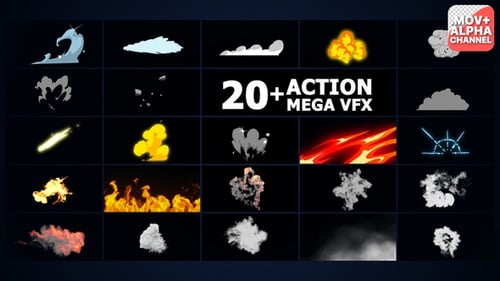 Dynamic Cartoon Action FX Pack for Video