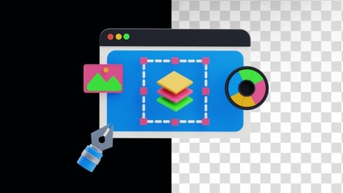 3D Animation of Photo Editor Application on Alpha Channel