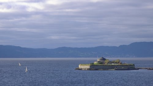 Sailboat in ocean. Seascape with sails yacht in open sea. Luxury yachting lifestyle. Calm and relax.