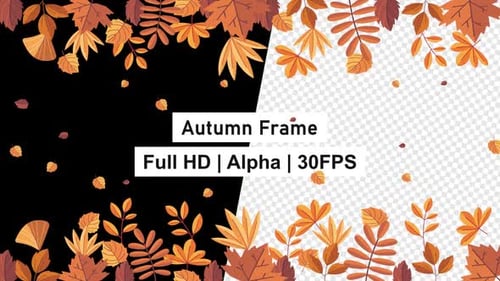 Autumn Frame with Alpha