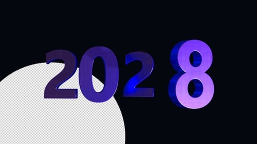3D Silvester Blau 2028 Alpha
