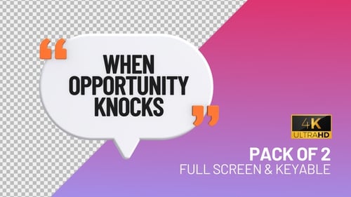 When Opportunity knocks it is too late to prepare motivational quote speech bubbles