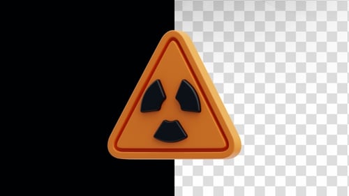 Abstract 3D Orange Triangle Pop-Up Animation