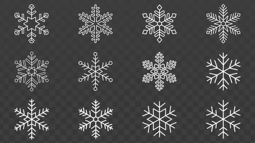 Set Of Snowflakes