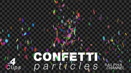 Colorful Confetti Burst and Falling Animation Pack