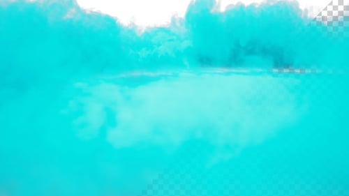 Explosion With Expanding Aqua Smoke Shockwave V4