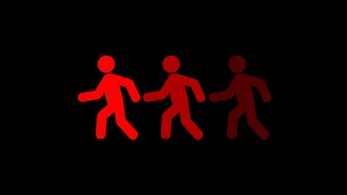 Walking Man Signal Animation Background