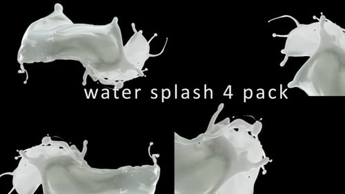 Dynamic Milk Liquid Splash and Pour Pack