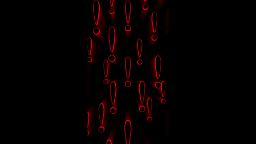 Vertical video moving red exclamation points loop animation background