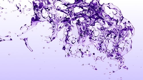 Dynamic Purple Liquid Splash Reveal Effect