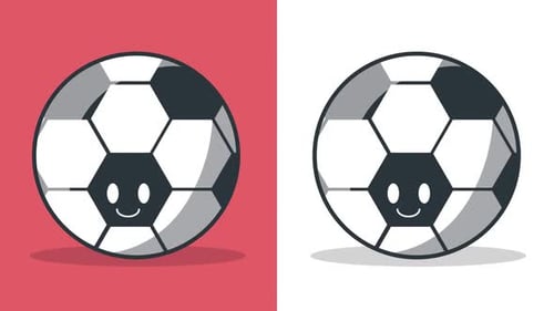 Fußball schaut sich auf Alpha und White Loop um