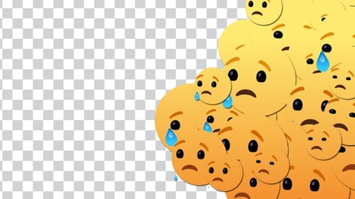 Animated Sad Emoji Wipe Transition