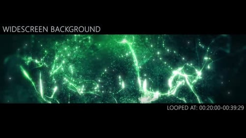 Cyber Green Particles Lights Background