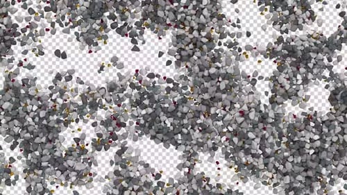 Falling Pebbles Alpha Channel Reveal Transition
