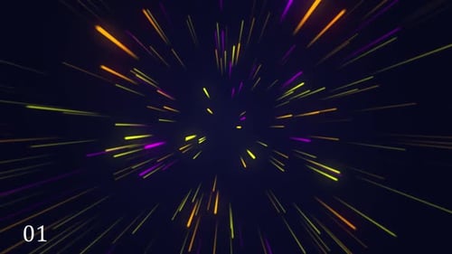 Neon Speed Lines Warp Tunnel Background