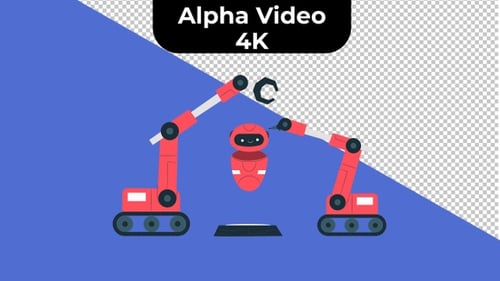 Robotics Concept - 4K Loop Animation