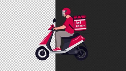 Food Delivery Service Bike Alpha Looped