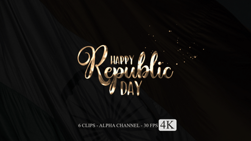 Happy Republic Day Animation Text