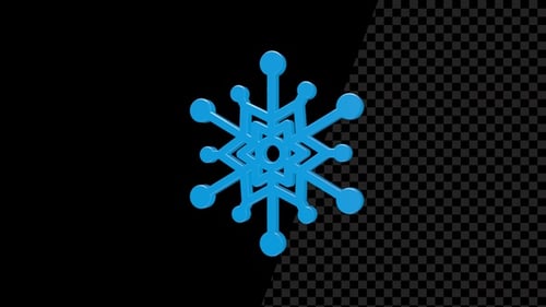Snowflake Seamless Rotated Alpha V20