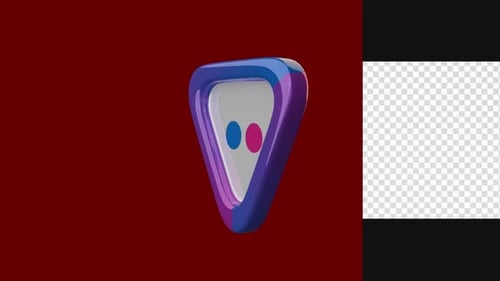 Glossy 3D Rotating Geometric Triangle Animation