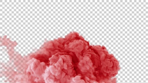 Organic Red Fluid Smoke Burst Element
