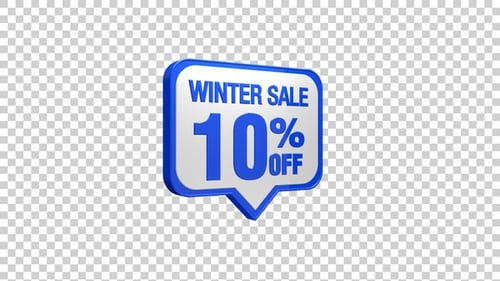 Winter Sale Badge 10 Percent Off