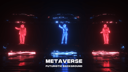 Metaverse Hud Characters Futuristic Background
