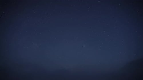 8K Stars In The Blue Night Sky