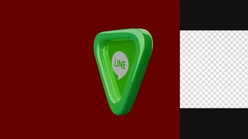 3D Glossy Line App Icon Spin Animation