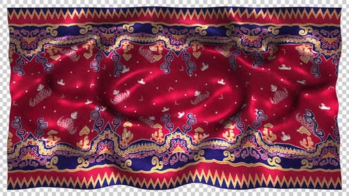 Indonesia Ethnic Silk Pattern Cloth Fabric Wave Songket Alpha Channel Lampung Siger Batik Loop