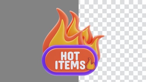 Hot Item 3d animation | Alpha Channel