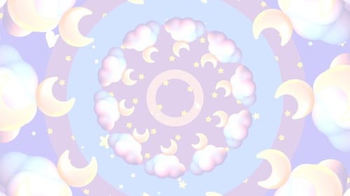 Cartoon Moon Pattern