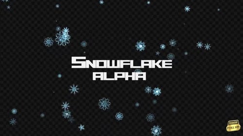 Animated Falling Snowflakes with Alpha Channel