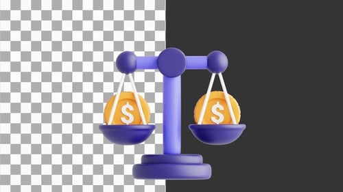 3D Animation of Achieving Financial Balance for a Stable Future | Alpha Channel