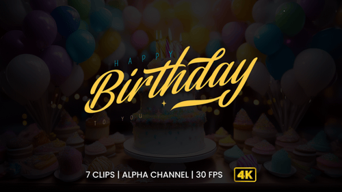 Happy Birthday Text Animation