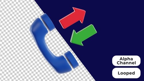 3D-animierter Direktanruf | Alpha Channel