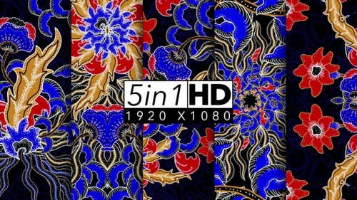 Blauer ethnischer Batik