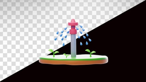 3D-Animation der Bewässerung