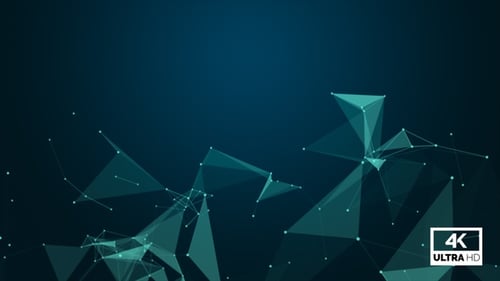 Blue Color Abstract Plexus Background Loop V2