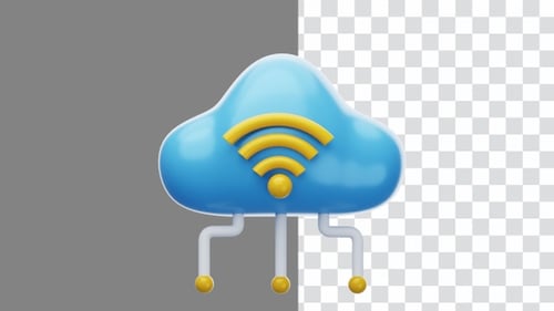 3D Animation of Cloud Wifi