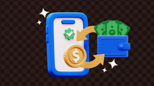 3D Mobile Payment and Wallet Financial Transaction Animation