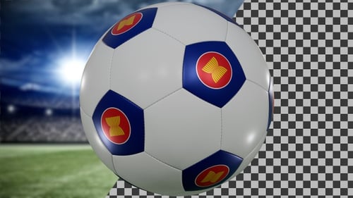 Drapeau de football de l'ASEAN | UHD | 60 images par seconde