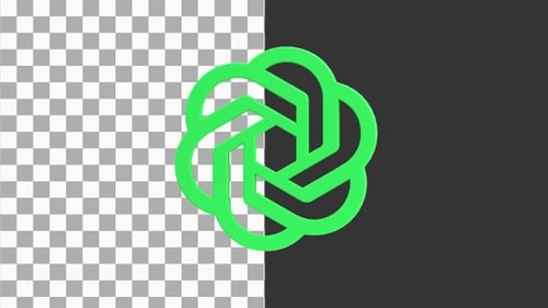 Animación 3D del Logo de ChatGPT | Alpha Channel