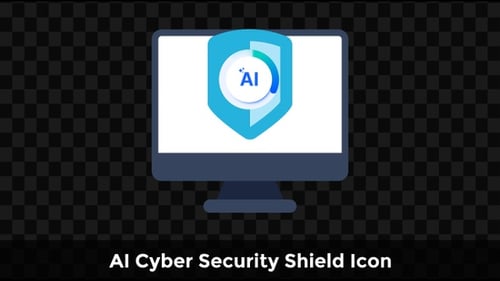 AI Cyber Security Shield Icon