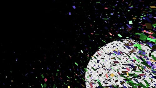 Colorful Confetti Explosion Transition with Alpha Channel