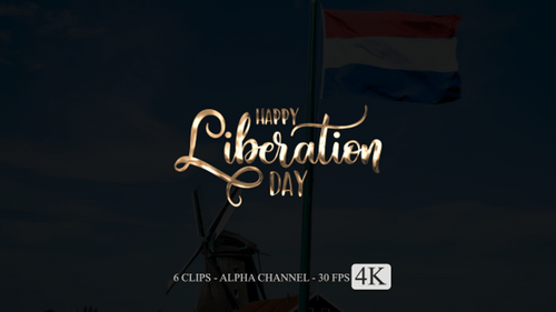 Happy Liberation Day Animation Text